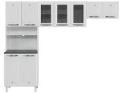 Armário de Cozinha Compacta Telasul Cristal 9 Portas de Aço