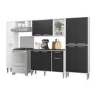 Armário de Cozinha Compacta Xangai Classic Multimóveis Branco/Preto