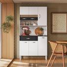 Armário de Cozinha Compacto 6 Portas com Nicho Vogue Kits Paraná