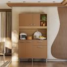 Armário de Cozinha Compacto Liv 5 Portas 1 Gaveta com Nicho Decorativo 1,20m