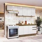 Armário De Cozinha Completa 100% Mdf 240cm Nogueira/branco Celeste Kappesberg