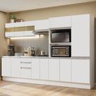 Armário De Cozinha Completa 100% MDF 300cm Frentes Smart Madesa 02 Branco