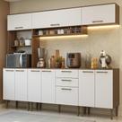 Armário de Cozinha Completa 225 cm Rustic/Branco Lille Madesa 01