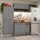 Armário de Cozinha Completa 229cm Rustic/Cinza Emilly Madesa 18