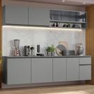Armário de Cozinha Completa 240 cm Suspenso Nice Madesa 05