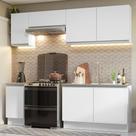 Armário de Cozinha Completa 240cm Branco Glamy Madesa 10 Armário de Cozinha Completa 240cm Branco Glamy Madesa 10