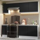 Armário de Cozinha Completa 240cm Branco/Preto Glamy Madesa 10 Armário de Cozinha Completa 240cm Branco/Preto Glamy Madesa 10
