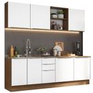 Armário De Cozinha Completa 240cm Veludo Lux Madesa Armário De Cozinha Completa 240cm Veludo Lux Madesa