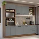 Armário De Cozinha Completa 250cm Rustic/cinza Agata Madesa 01 Rustic/cinza Armário De Cozinha Completa 250cm Rustic/cinza Agata Madesa 01 Rustic/cinza