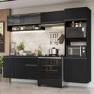 Armário de Cozinha Completa 260 cm Suspenso Preto Nice Madesa 10