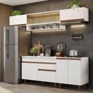 Armário de Cozinha Completa 260cm Branco Reims Madesa 11 Armário de Cozinha Completa 260cm Branco Reims Madesa 11