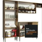 Armário De Cozinha Completa 261Cm Madesa 07 Rustic