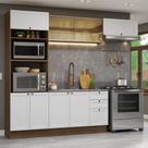 Armário de Cozinha Completa 270 cm Rustic/Branco Vik Madesa 04