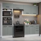 Armário de Cozinha Completa 270cm Branco/Cinza Agata Madesa 07