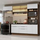 Armário de Cozinha Completa 270cm Rustic/Branco Stella Madesa 09 Armário de Cozinha Completa 270cm Rustic/Branco Stella Madesa 09