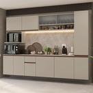 Armário de Cozinha Completa 280 cm Suspensa Crema Nice Madesa 04