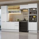 Armário De Cozinha Completa 330cm Branco Stella Madesa 03 Branco Armário De Cozinha Completa 330cm Branco Stella Madesa 03 Branco