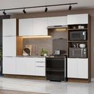 Armário de Cozinha Completa 330cm Rustic/Branco Stella Madesa 02