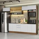 Armário De Cozinha Completa 330cm Rustic/branco Stella Madesa 06 Rustic/branco Armário De Cozinha Completa 330cm Rustic/branco Stella Madesa 06 Rustic/branco