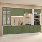 Armário de Cozinha Completa 340 cm Branco Vik Madesa 01