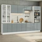 Armário de Cozinha Completa 340 x 60 cm Lux Madesa 04