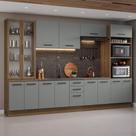 Armário De Cozinha Completa 340cm Rustic/cinza Agata Madesa 01 Rustic/cinza Armário De Cozinha Completa 340cm Rustic/cinza Agata Madesa 01 Rustic/cinza