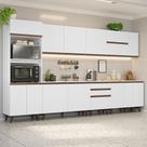 Armário de Cozinha Completa 355cm Branco Reims da Sabrina Madesa Armário de Cozinha Completa 355cm Branco Reims da Sabrina Madesa