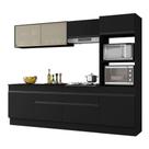 Armário De Cozinha Completa 5 Peças Com Rodapé Mp2181 Made Multimóveis Preto Preto Armário De Cozinha Completa 5 Peças Com Rodapé Mp2181 Made Multimóveis Preto Preto