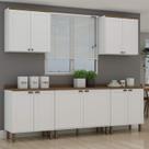 Armário de Cozinha Completa Americana 8 peças Liz 37 Iluminata Genialflex Armário de Cozinha Completa Americana 8 peças Liz 37 Iluminata Genialflex