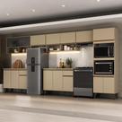 Armário de Cozinha Completa Atlanta Bright Carraro Amêndoa Armário de Cozinha Completa Atlanta Bright Carraro Amêndoa