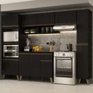 Armário de Cozinha Completa Atlanta Plus Preto Touch