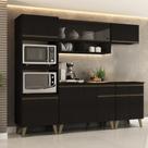 Armário de Cozinha Completa Atlanta Prime Preto Touch