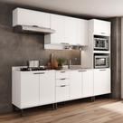 Armário De Cozinha Completa C Balcão Miami Essence Carraro Branco