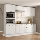 Armário De Cozinha Completa C Balcão Milla Bloom Carraro Branco