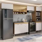 Armário de Cozinha Completa com Gabinete Pia e Torre Quente Paris Multimóveis MP2223 Armário de Cozinha Completa com Gabinete Pia e Torre Quente Paris Multimóveis MP2223