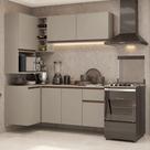 Armário de Cozinha Completa de Canto 265 cm Suspensa Nice Madesa 06