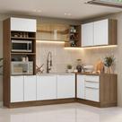Armário De Cozinha Completa De Canto 416 Cm Rustic/branco Veludo Lux Madesa 01 Rustic/branco Veludo Armário De Cozinha Completa De Canto 416 Cm Rustic/branco Veludo Lux Madesa 01 Rustic/branco Veludo