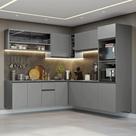 Armário de Cozinha Completa de Canto 445cm Suspensa Nice Madesa 04