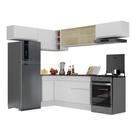 Armário de Cozinha Completa de Canto com Rodapé Veneza Multimóveis MP2095.891 Branco Armário de Cozinha Completa de Canto com Rodapé Veneza Multimóveis MP2095.891 Branco