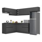 Armário de Cozinha Completa de Canto com Rodapé Veneza Multimóveis MP2104.895 Preto Armário de Cozinha Completa de Canto com Rodapé Veneza Multimóveis MP2104.895 Preto