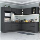 Armário De Cozinha Completa De Canto Preto