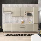 Armário de Cozinha Completa Linea 320cm Paneleiro e Nichos