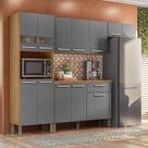 Armário de Cozinha Completa MDF 12 Portas com Balcão London Plus