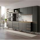 Armário de Cozinha Completa Modulada 6 peças 3,20m Essenza Móvel na Caixa