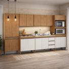 Armário de Cozinha Completa Modulada 6 peças 3,60m Essenza Móvel na Caixa