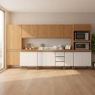 Armário de Cozinha Completa Modulada 8 peças 4m Essenza Móvel na Caixa