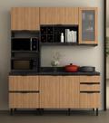 Armário de Cozinha Completa Modulada Reta 6 Peças 180cm CZ1203 Begônia Tecnomóbili