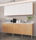 Armário de Cozinha Completa Modulada Reta 8 Peças 180cm CZ1100 Girassol Tecnomóbili Armário de Cozinha Completa Modulada Reta 8 Peças 180cm CZ1100 Girassol Tecnomóbili