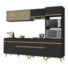 Armário de Cozinha Completa Multimóveis Veneza GB FG3715 Preta Armário de Cozinha Completa Multimóveis Veneza GB FG3715 Preta