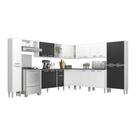 Armário de Cozinha Completa Multimóveis Xangai Pop FG3164 Branca/Preta